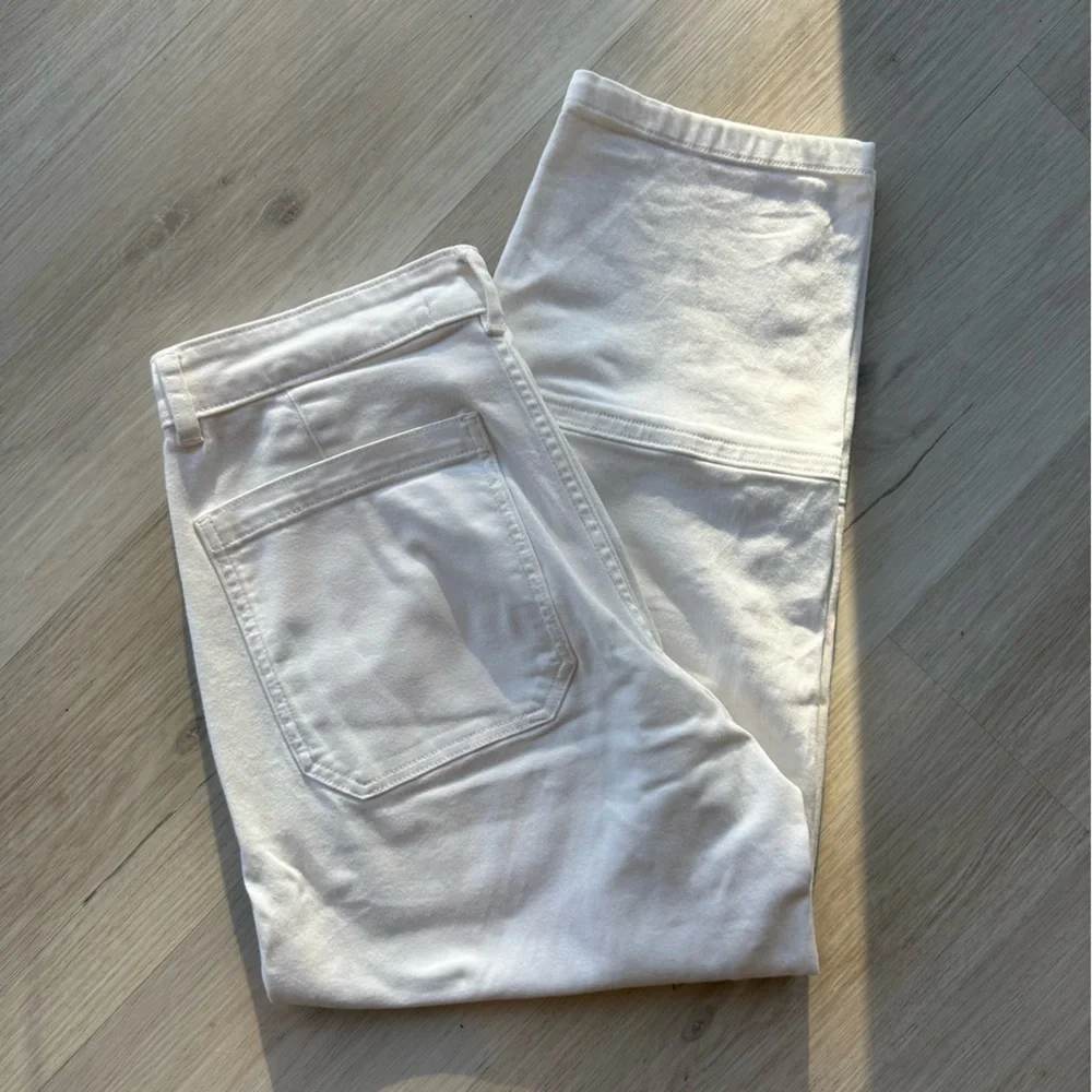 Everlane White High-Rise Straight Leg Pants